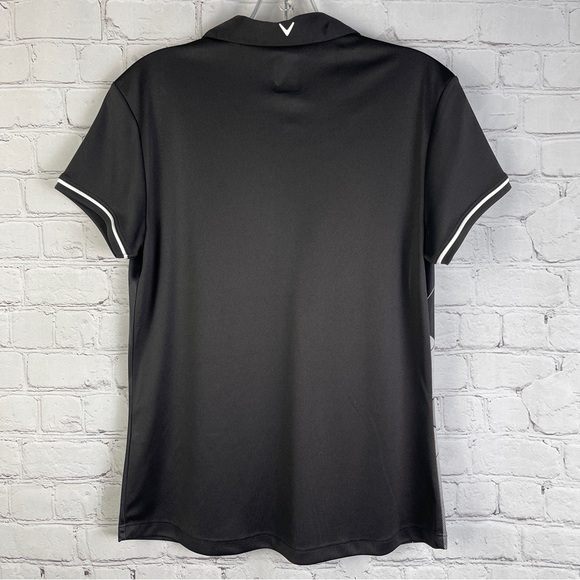 CALLAWAY Black and Gray Golf Opti Dri Polo Shirt, Size M - Picture 4 of 12